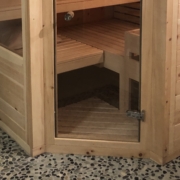 Sauna mit Kieselboden