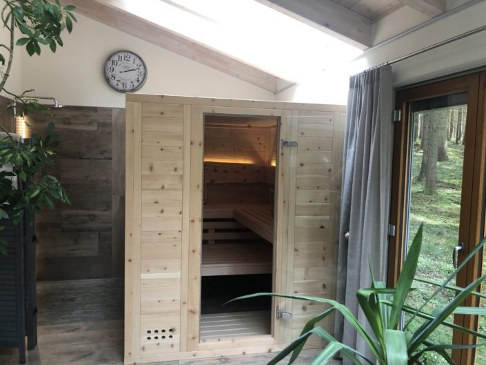 Sauna in Waldhütte