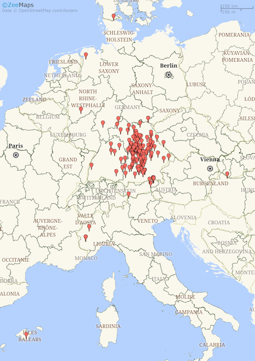 Reinbold Saunabau_Landkarte Europa