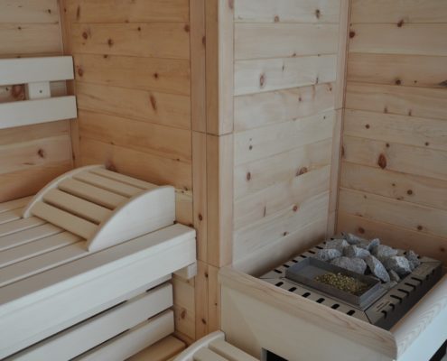 Sauna aus Zirbenholz